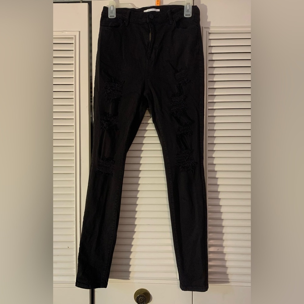 Pacsun Black Distressed High rise Skinny Jeans Women’s Size 28